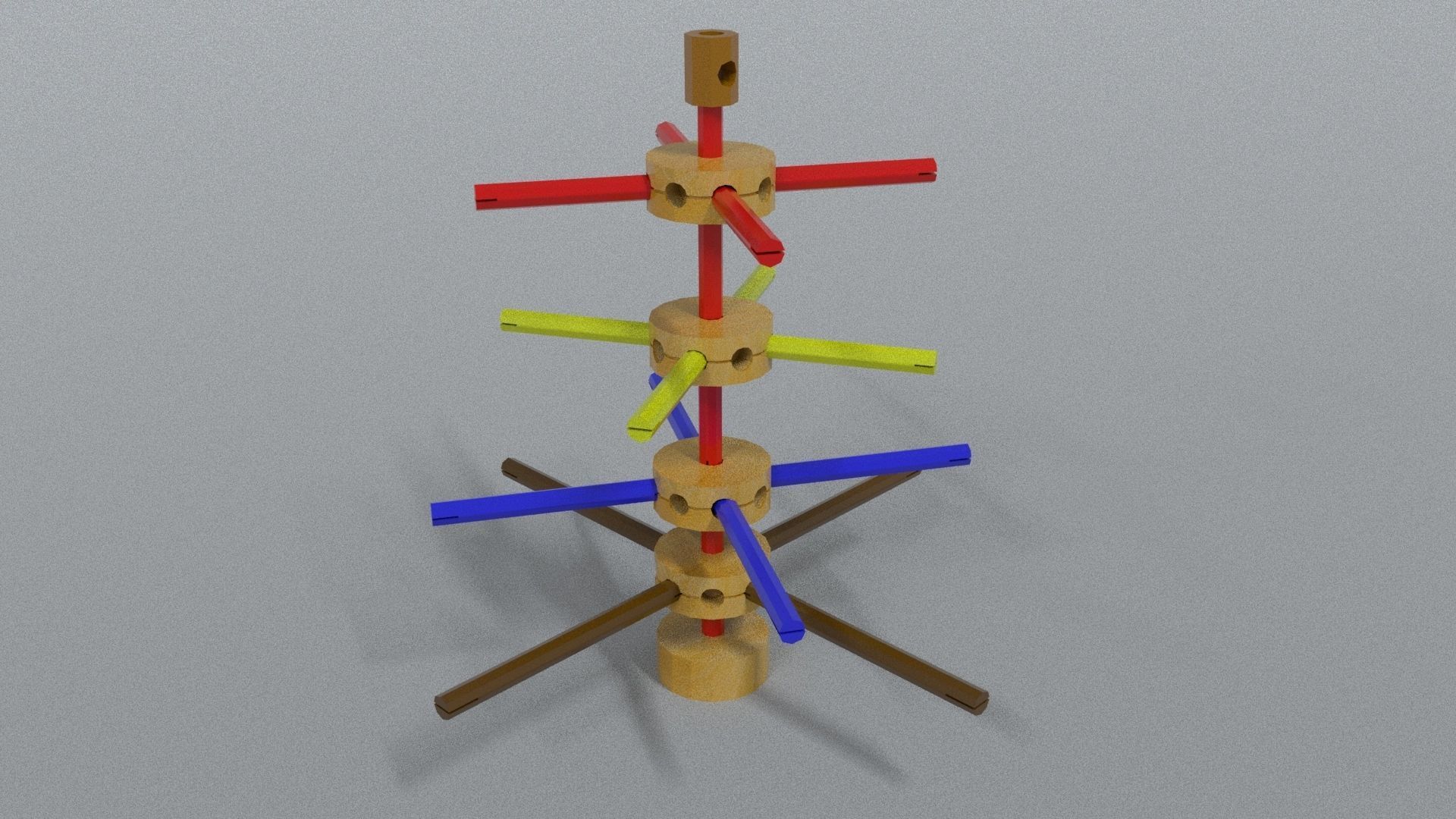 laos Tinker Toy Low-poly 3D model_1