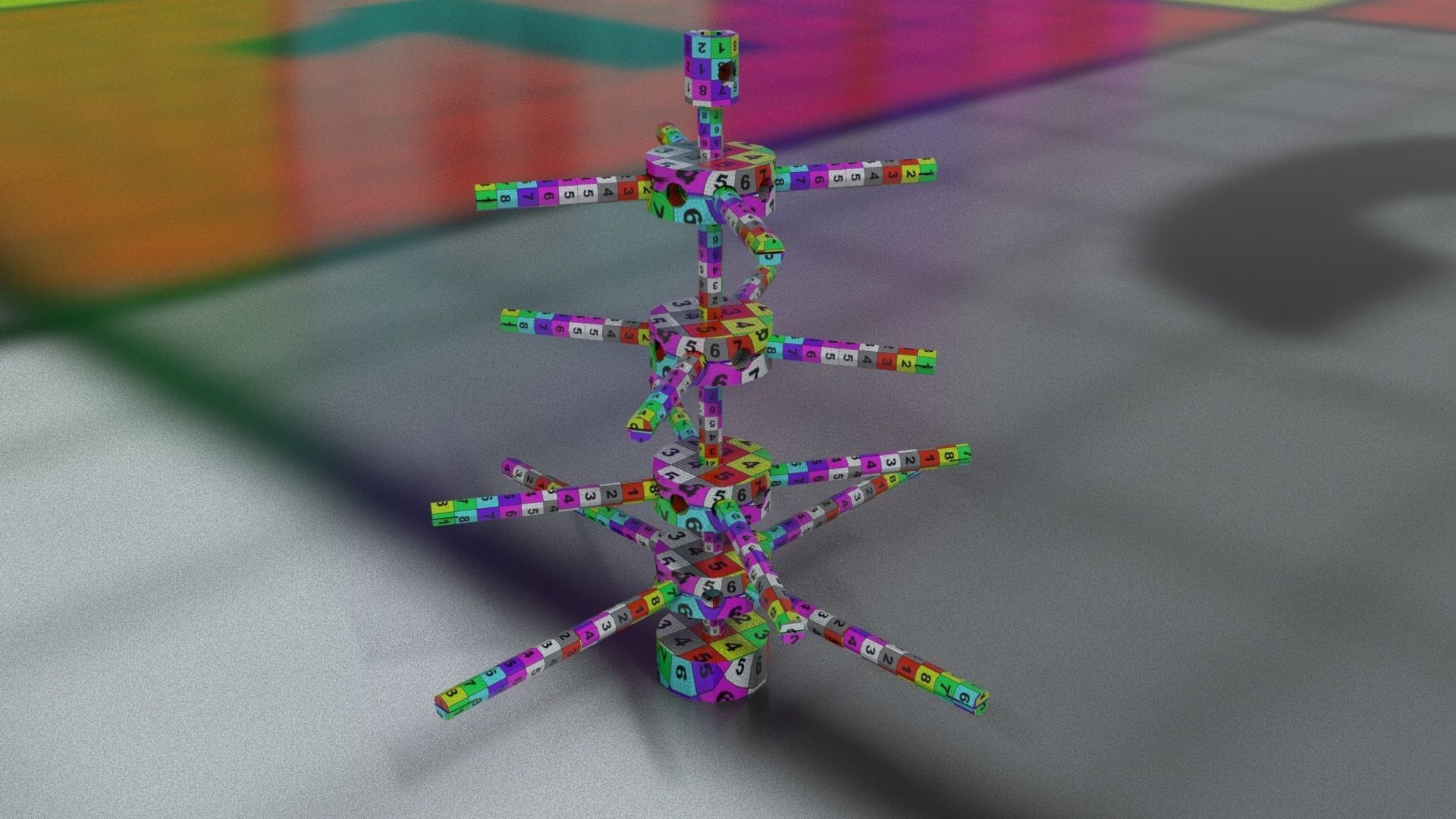 laos Tinker Toy Low-poly 3D model_11