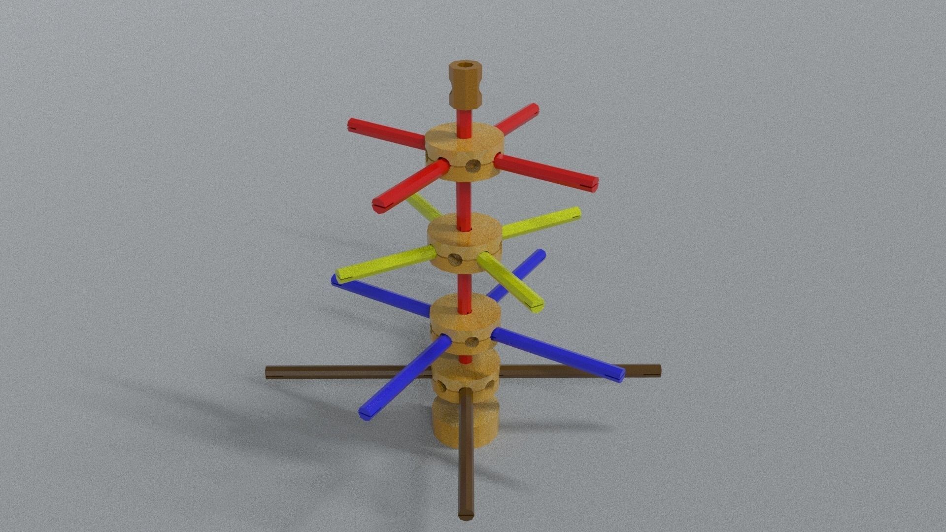 laos Tinker Toy Low-poly 3D model_4