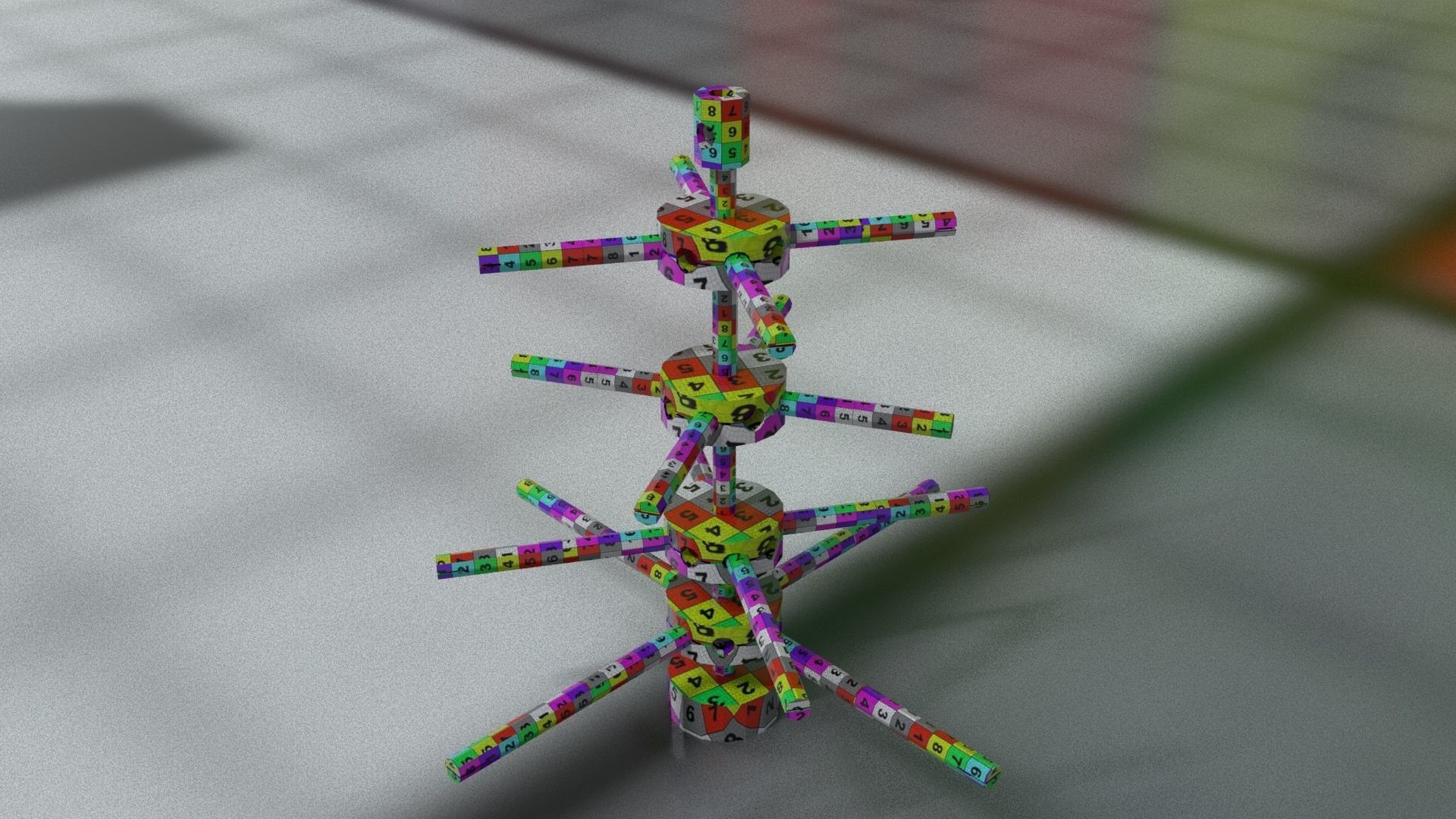 laos Tinker Toy Low-poly 3D model_12