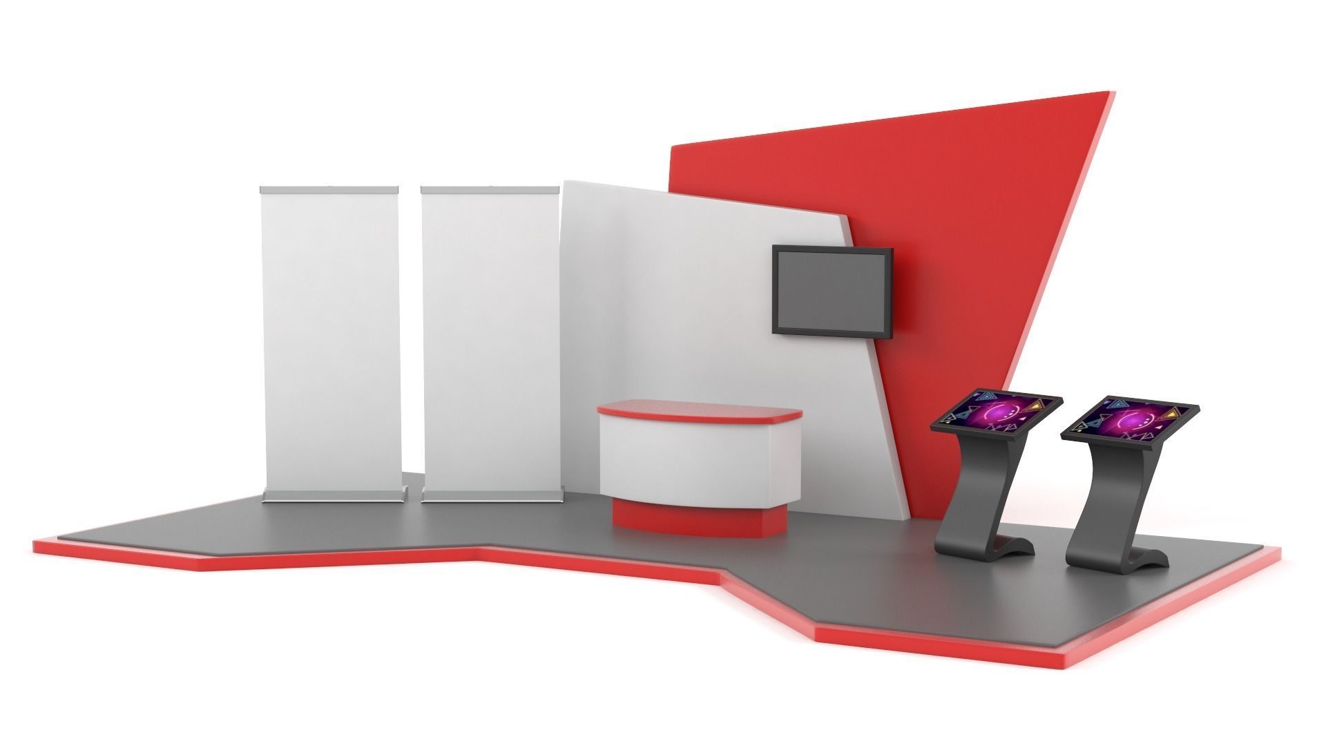 Exhibition Stand Design 3D model_1
