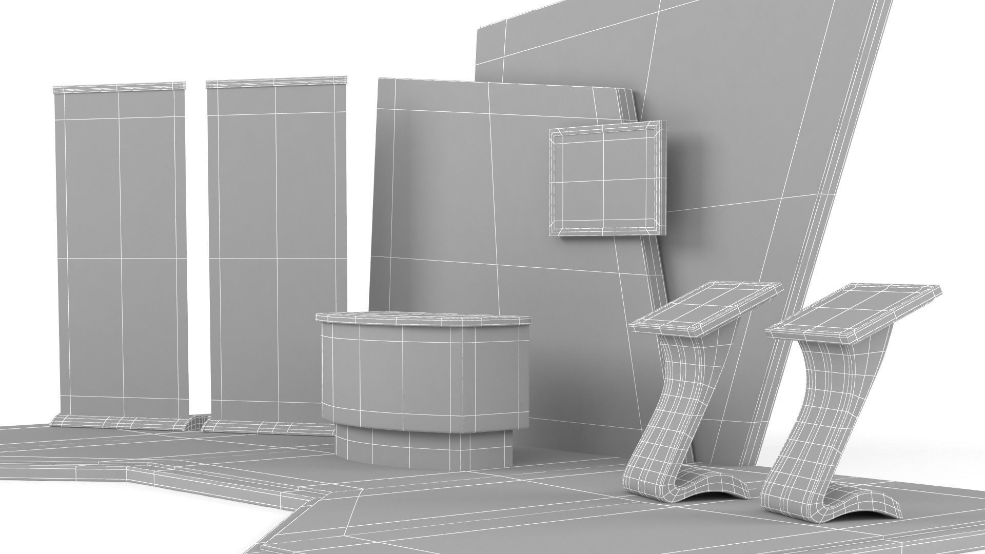 Exhibition Stand Design 3D model_10