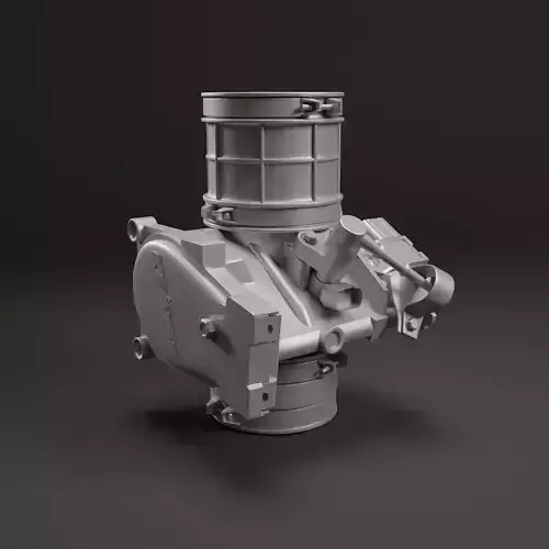 Throttle body and fuel injector for Motocross bike With supports 3D print model