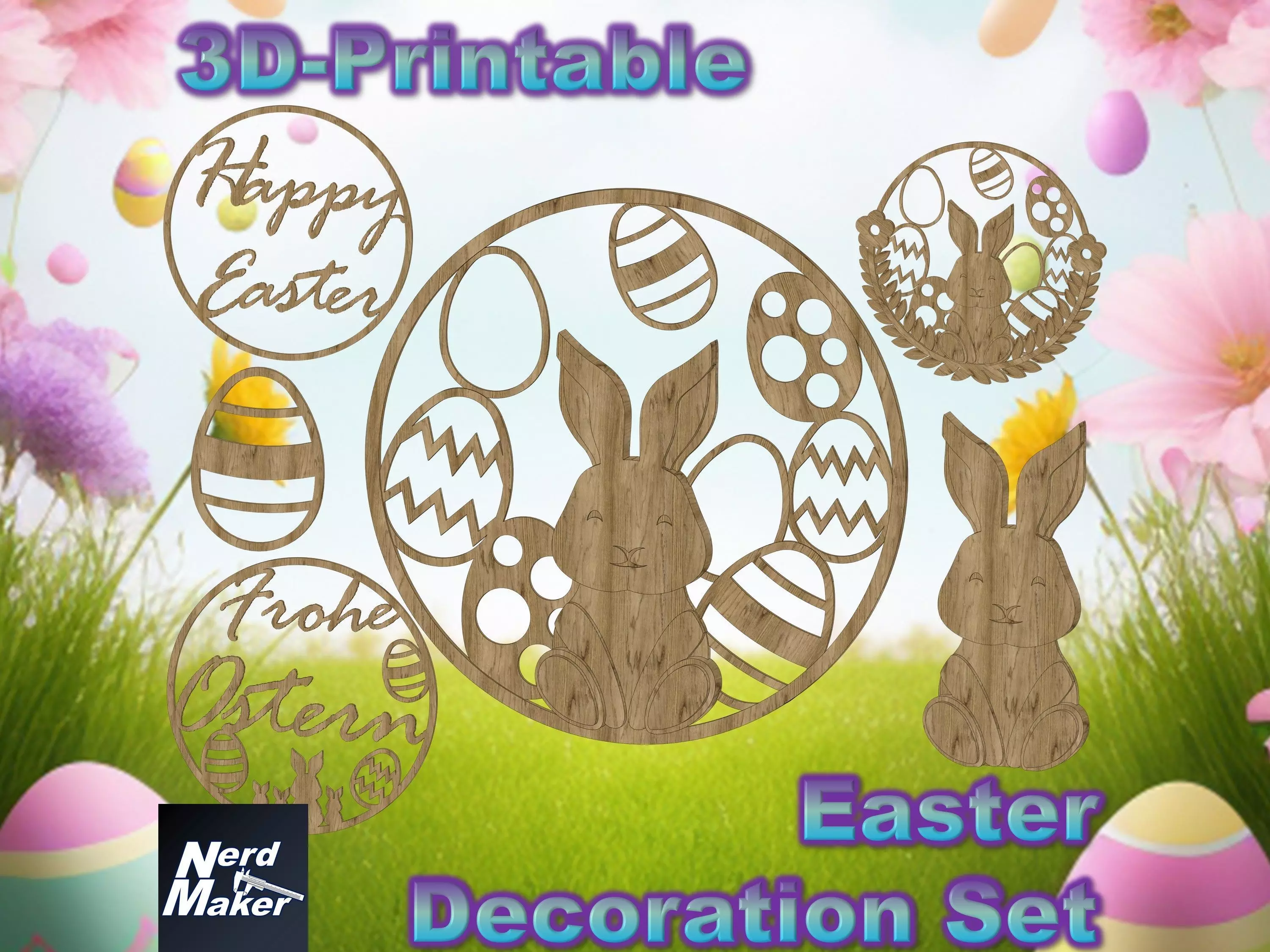 Easter Decoration Set - Oster Dekoration Set - Free 3D print model_0
