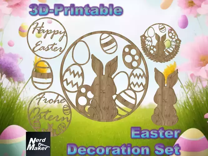 Easter Decoration Set - Oster Dekoration Set -  Free 3D print model