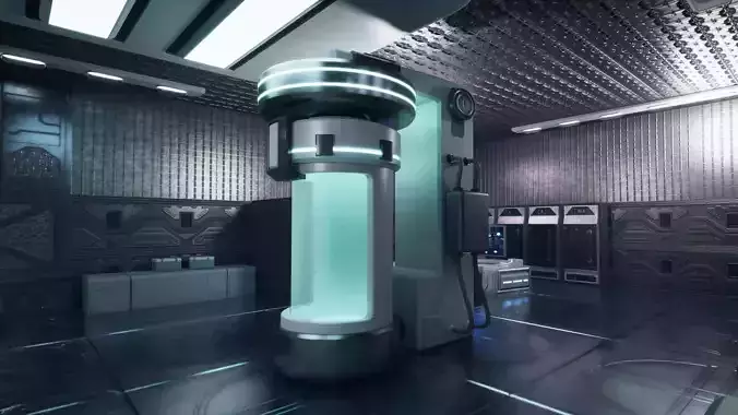Sci-fi Capsule  Low-poly 3D model