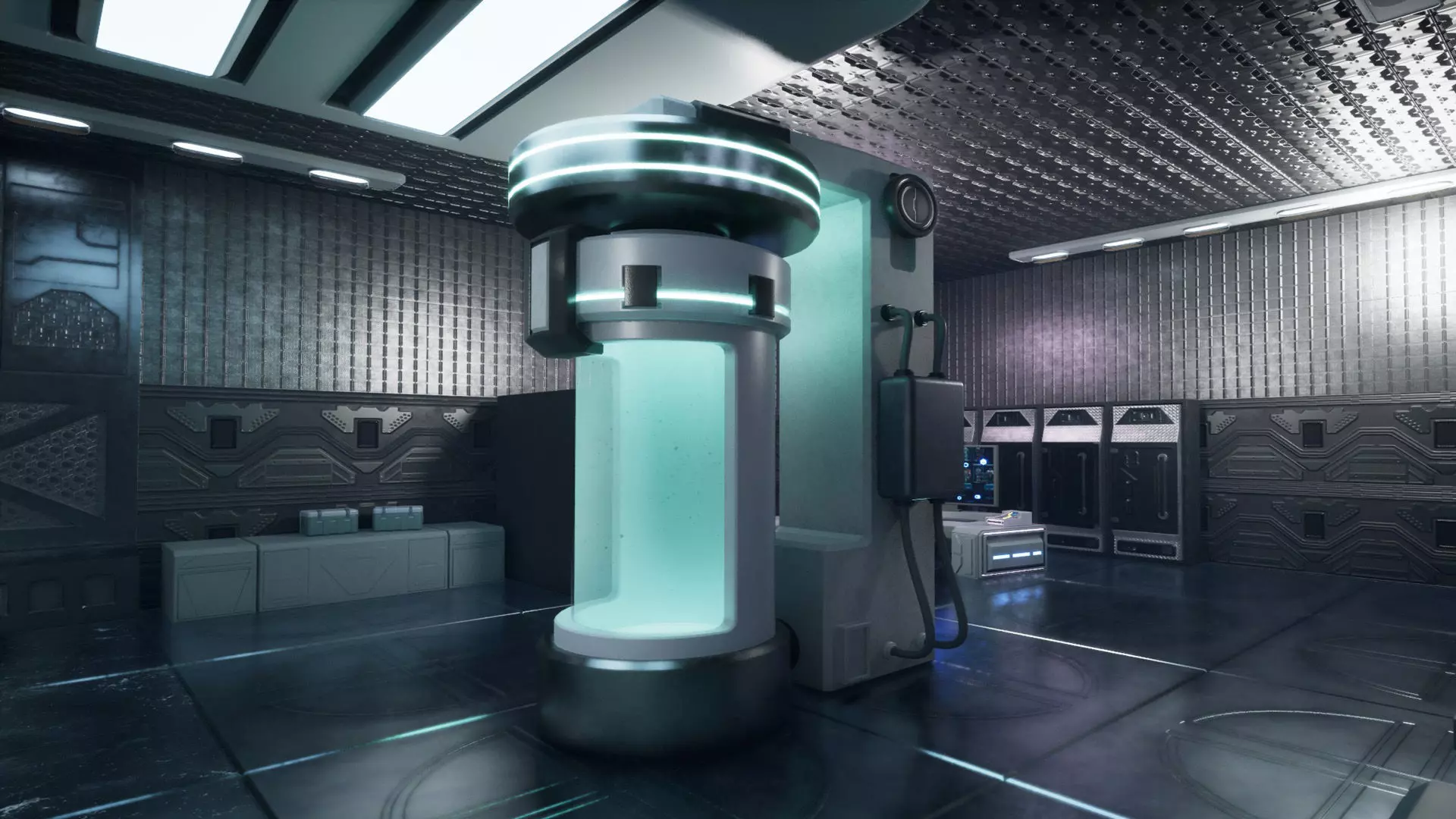 Sci-fi Capsule Low-poly 3D model