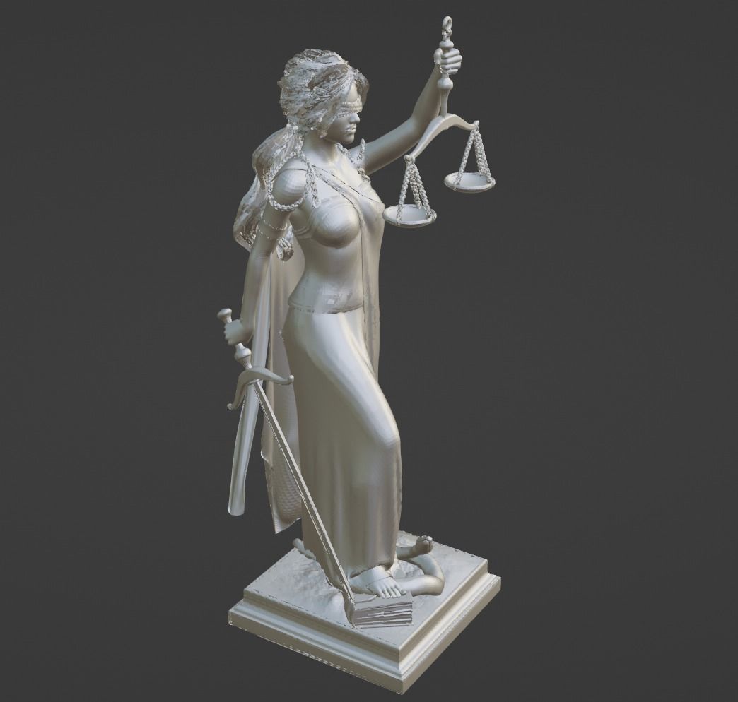 Justice Sculpture 3D print model_1
