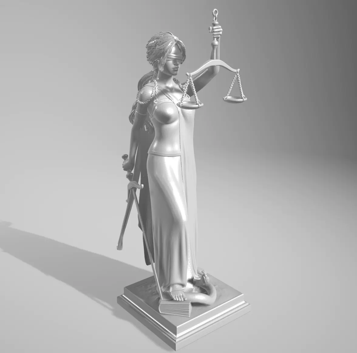Justice Sculpture 3D print model_0