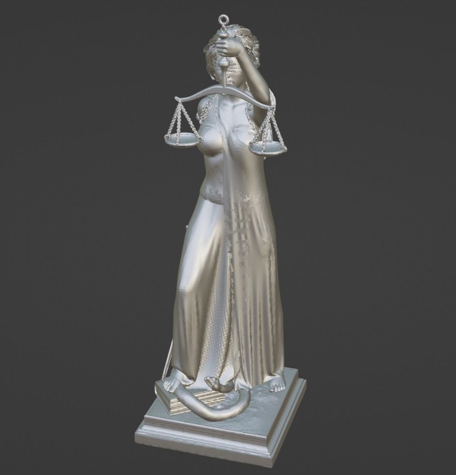 Justice Sculpture 3D print model_2