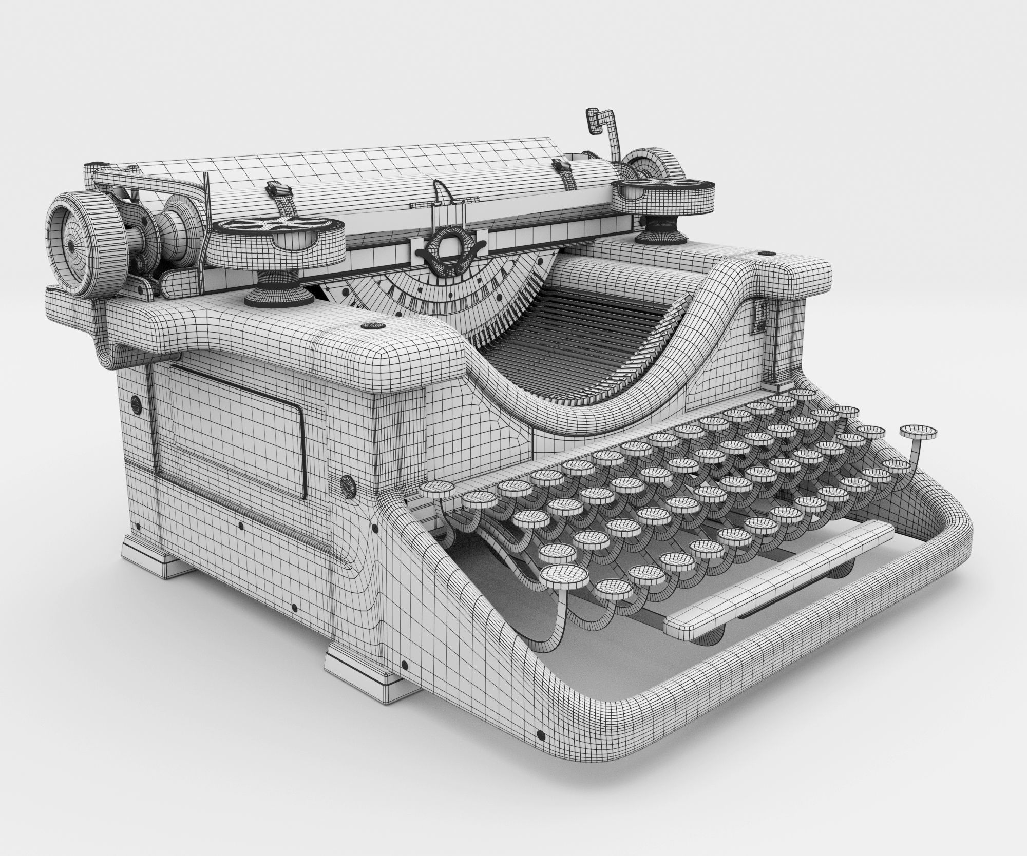 Typewriter 3D model_11