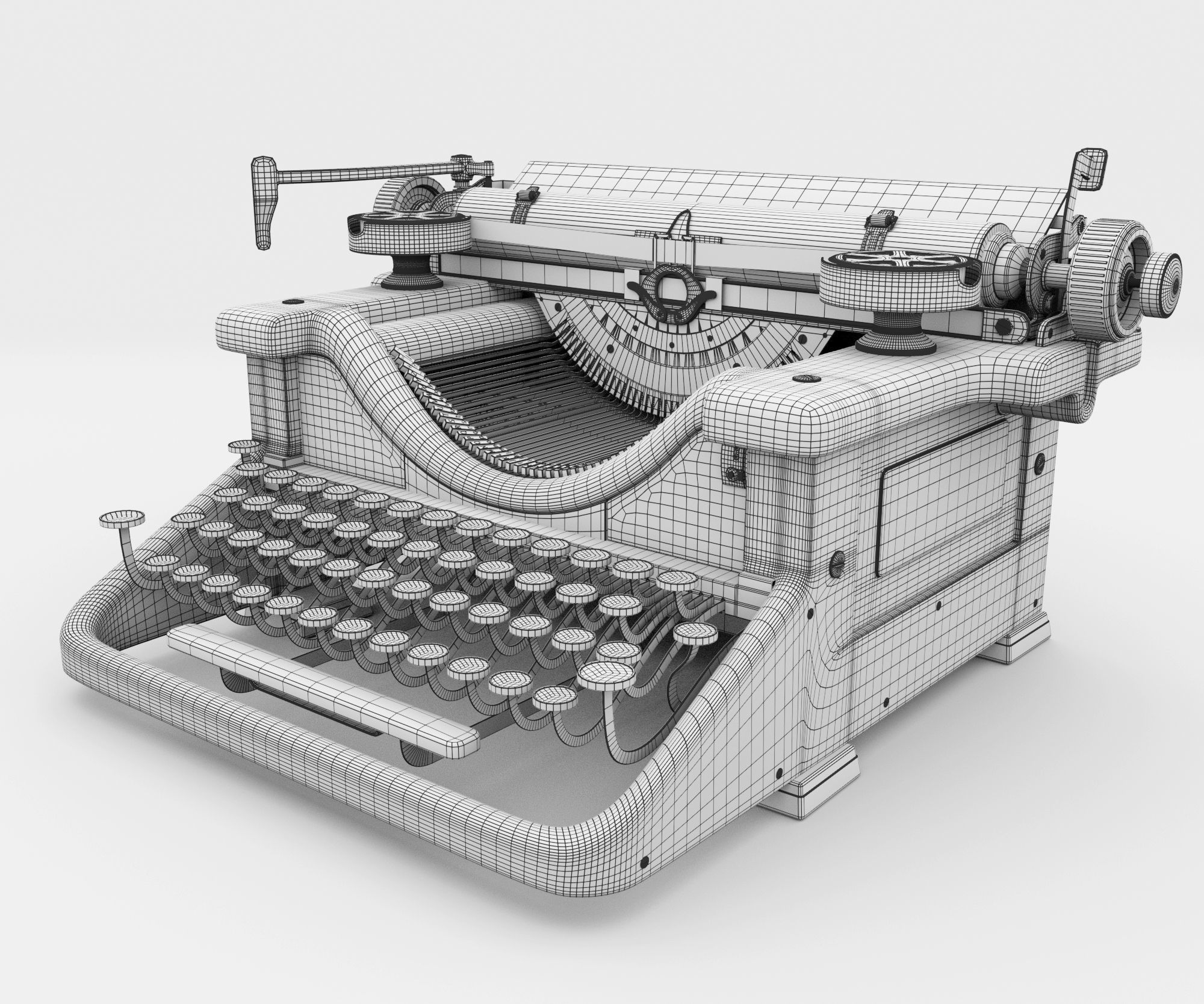 Typewriter 3D model_9