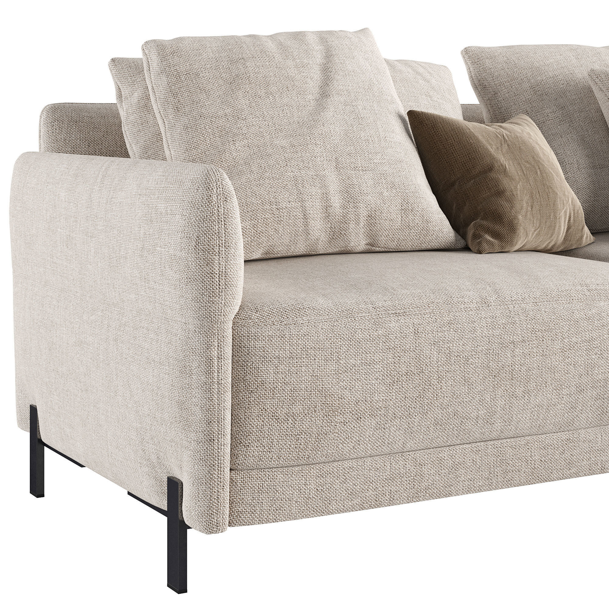 3 Seater Sofa with chaise longue Matthew 3D model_5