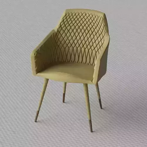 Soft Velvet Ochre Yellow Hamilton Arm Dining Chair