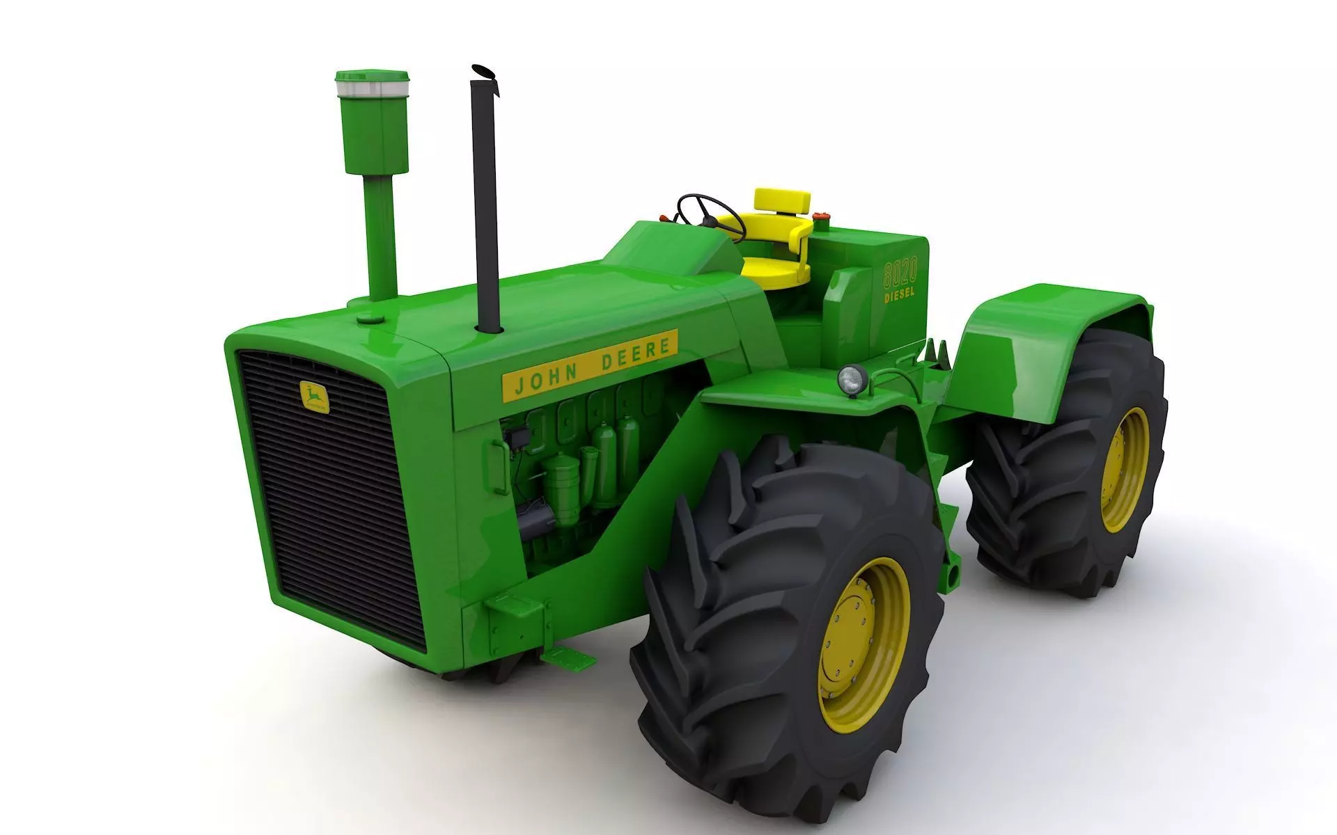 John Deere 8020 4WD Tractor 1960 3D model