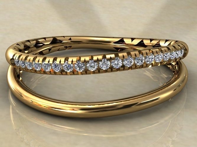 Women Wedding Engagement Ring 8 3D print model