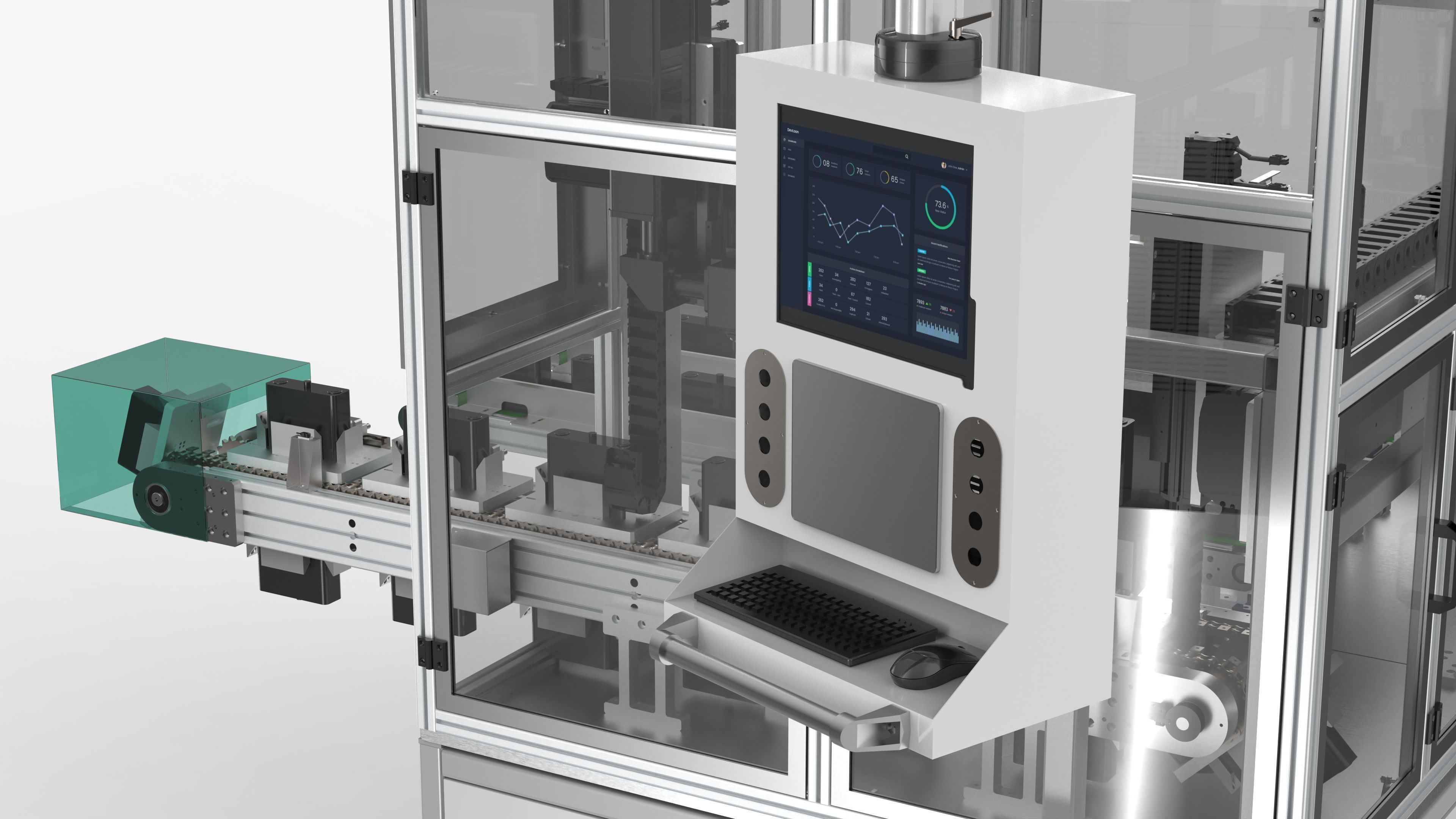 Automatic Power Battery Sorting Machine 3D model_11
