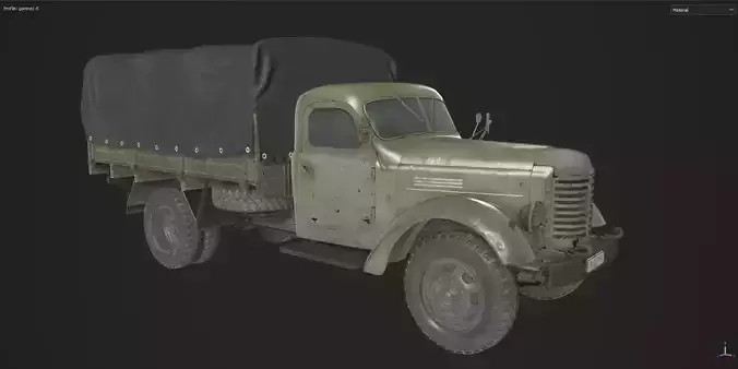 Game ready military truck with Rig