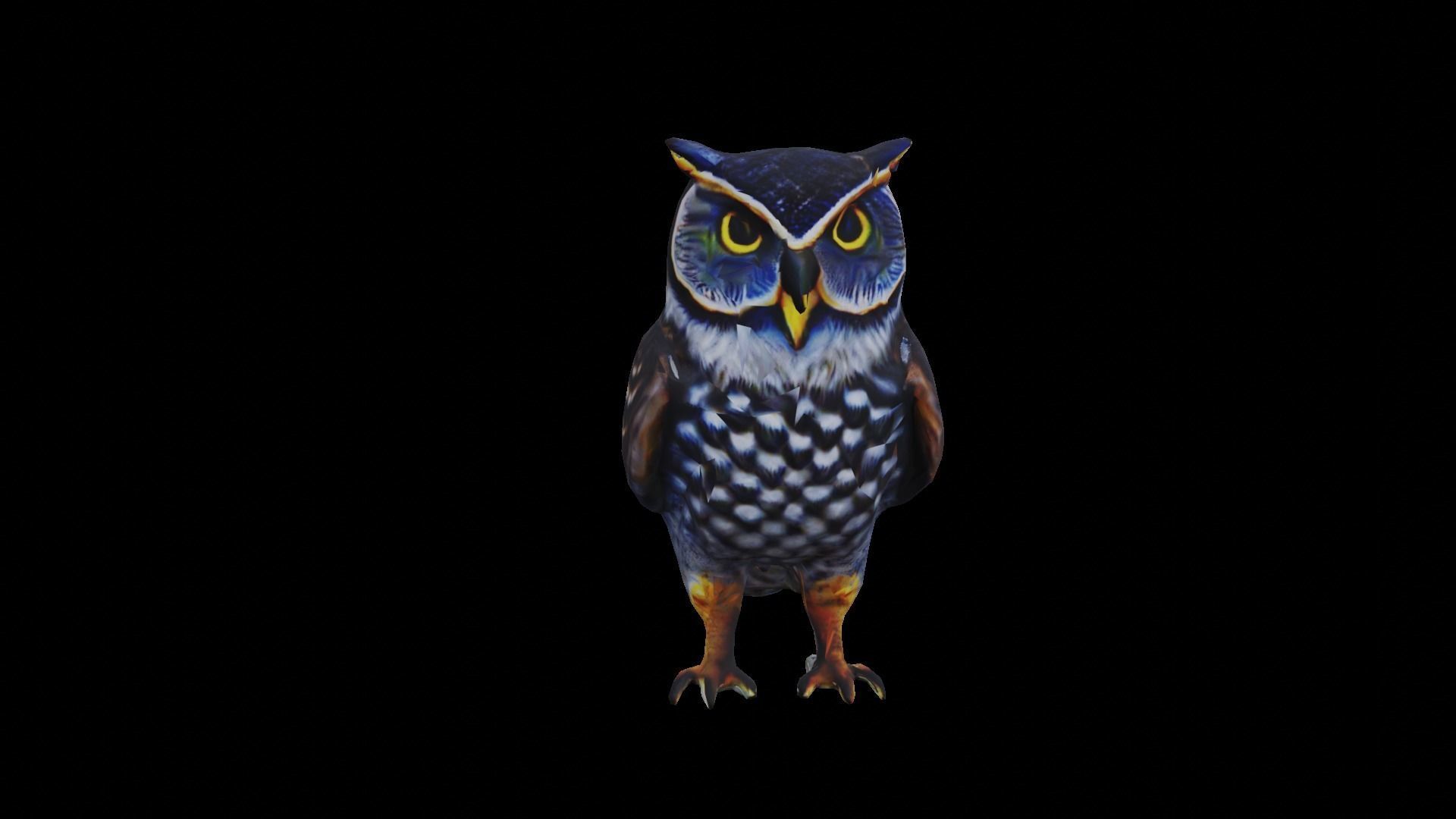 Owl Low Poly Low-poly 3D model_15