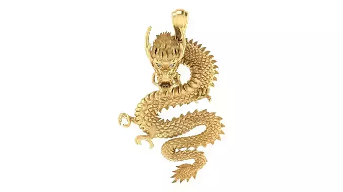 Dragon Pendants V2 With Eyes Diamonds 3D print model