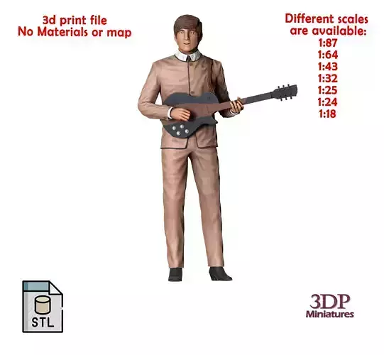 N1 The Beatles John Lennon 3D print model