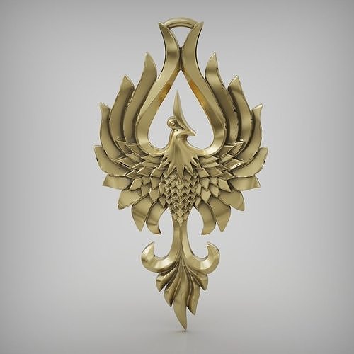 Pendant Fenix bird 3D print model