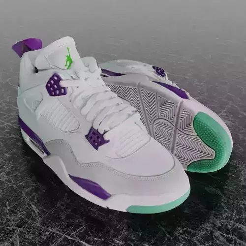 NIKE JORDAN 4 RETRO SB 3D SHOES - PURPLE