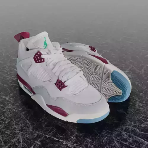 NIKE JORDAN 4 RETRO SB 3D SHOES - RED