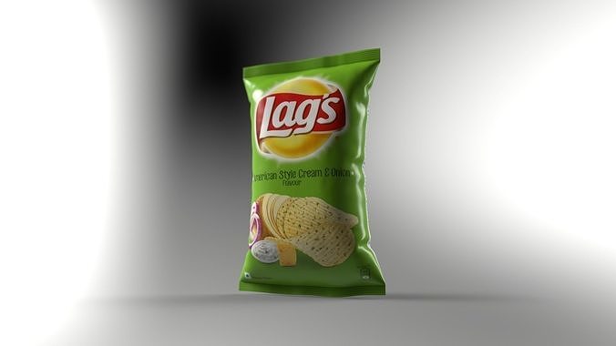 Potato Chips Low-poly 3D model 6