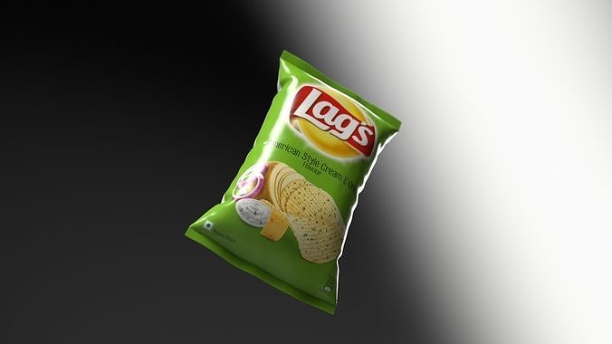 Potato Chips Low-poly 3D model 3