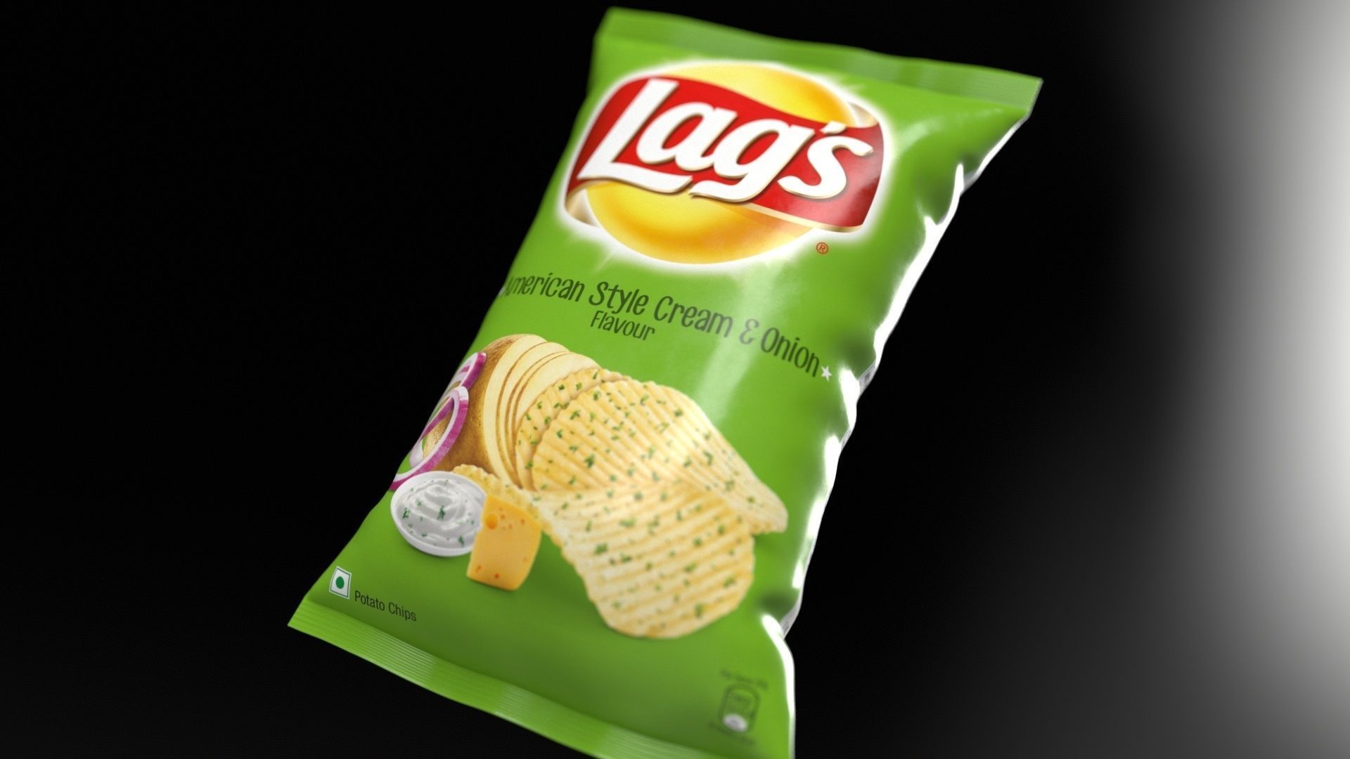 Potato Chips Low-poly 3D model_4