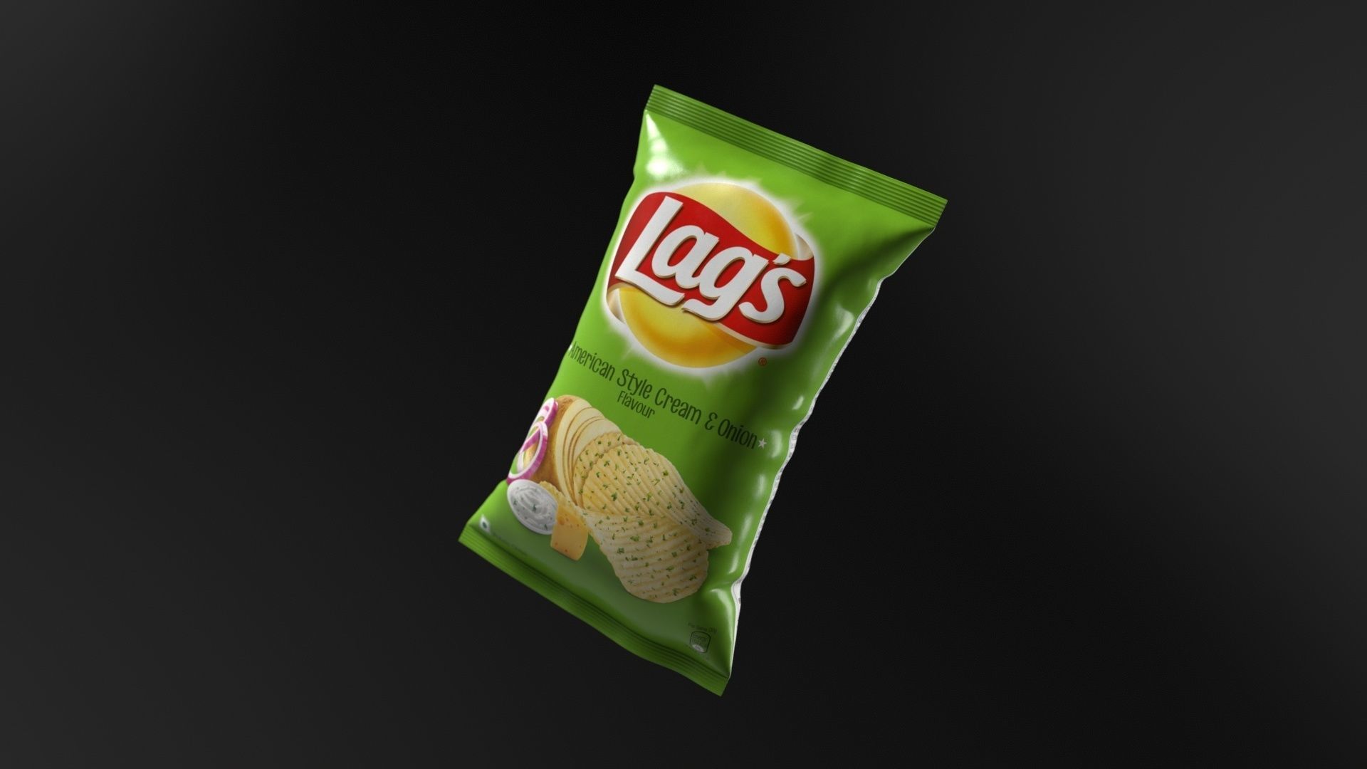 Potato Chips Low-poly 3D model_9