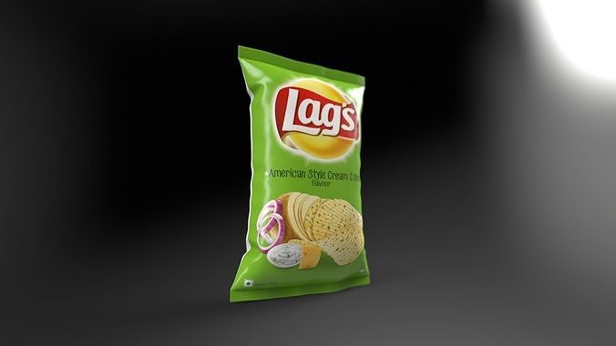 Potato Chips Low-poly 3D model 7