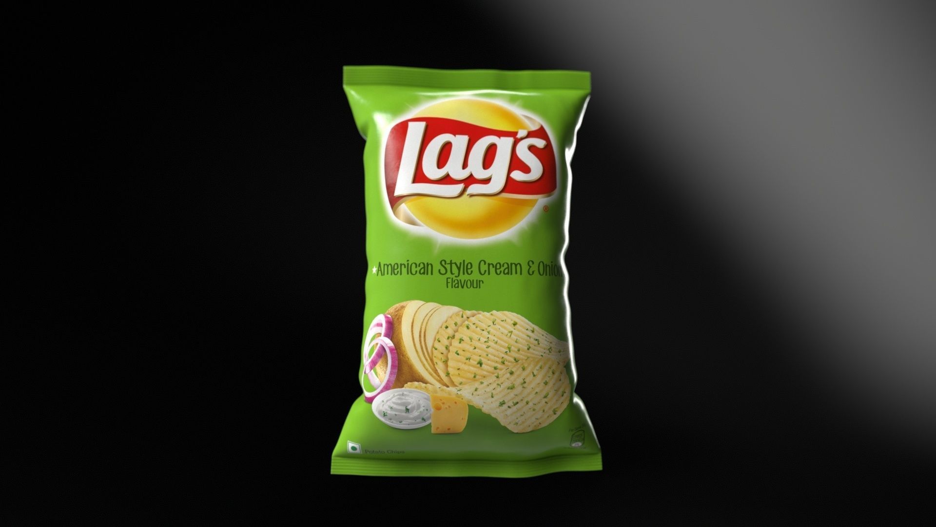Potato Chips Low-poly 3D model_7
