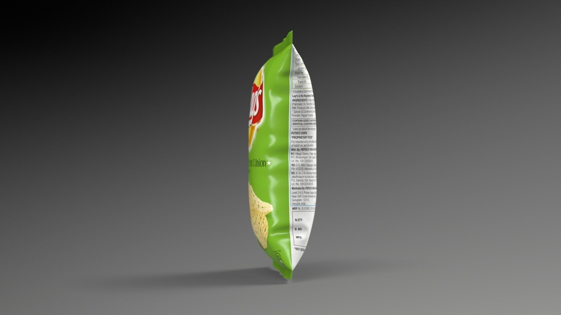 Potato Chips Low-poly 3D model_8