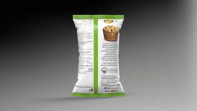 Potato Chips Low-poly 3D model 4