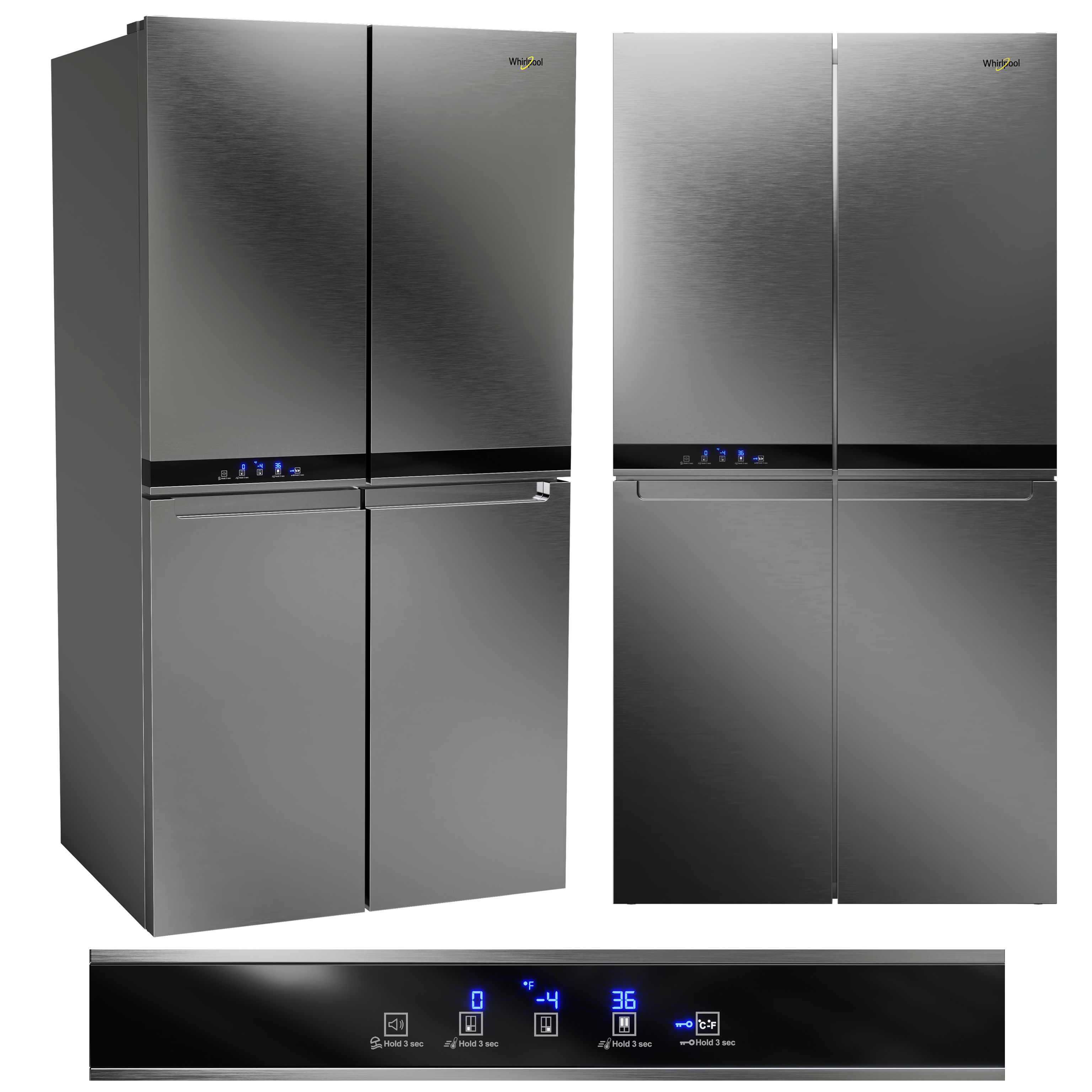 Whirlpool Refrigerator Collection 03 3D model_3