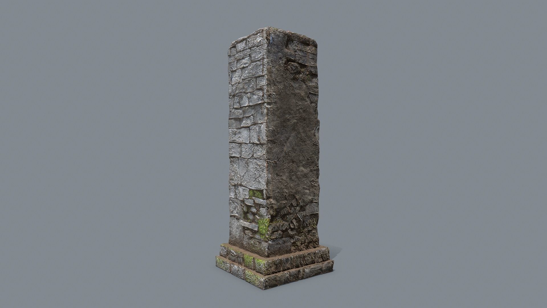 old ruin Low-poly 3D model_7