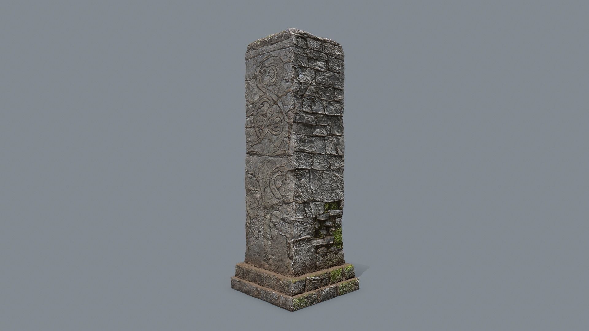 old ruin Low-poly 3D model_12