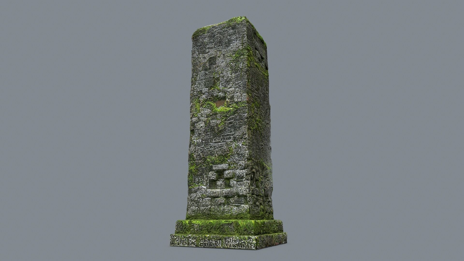 old ruin Low-poly 3D model_5