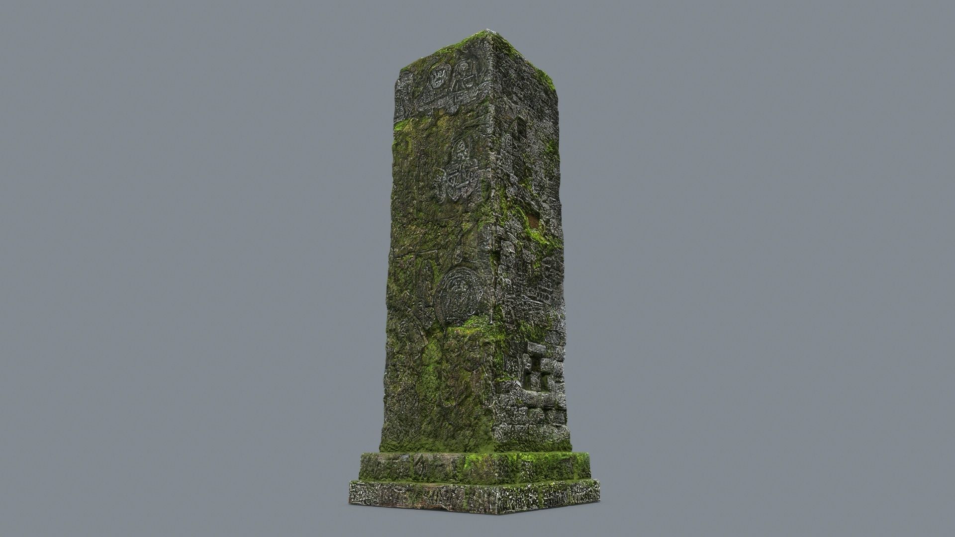 old ruin Low-poly 3D model_4
