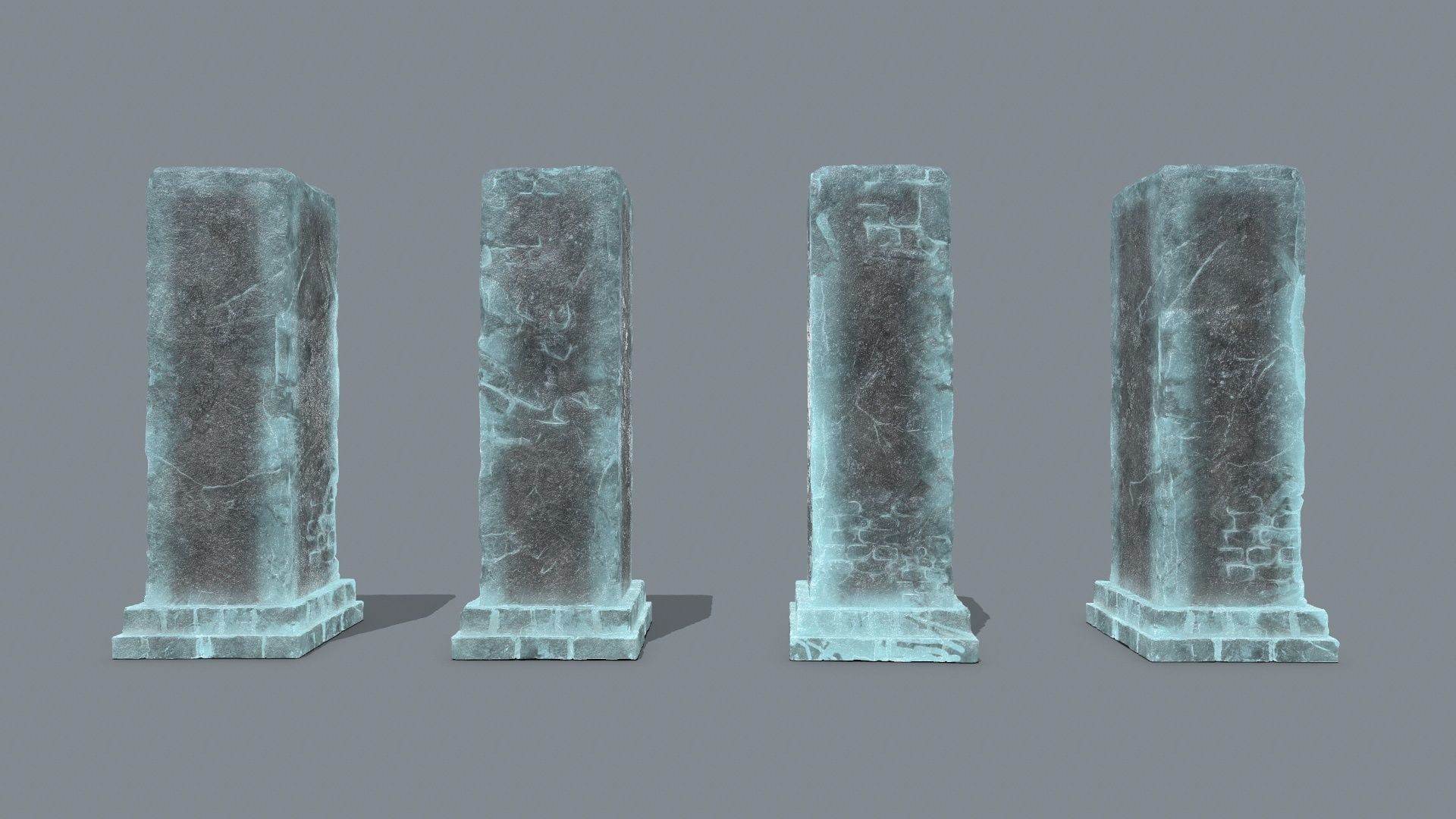 old ruin Low-poly 3D model_1