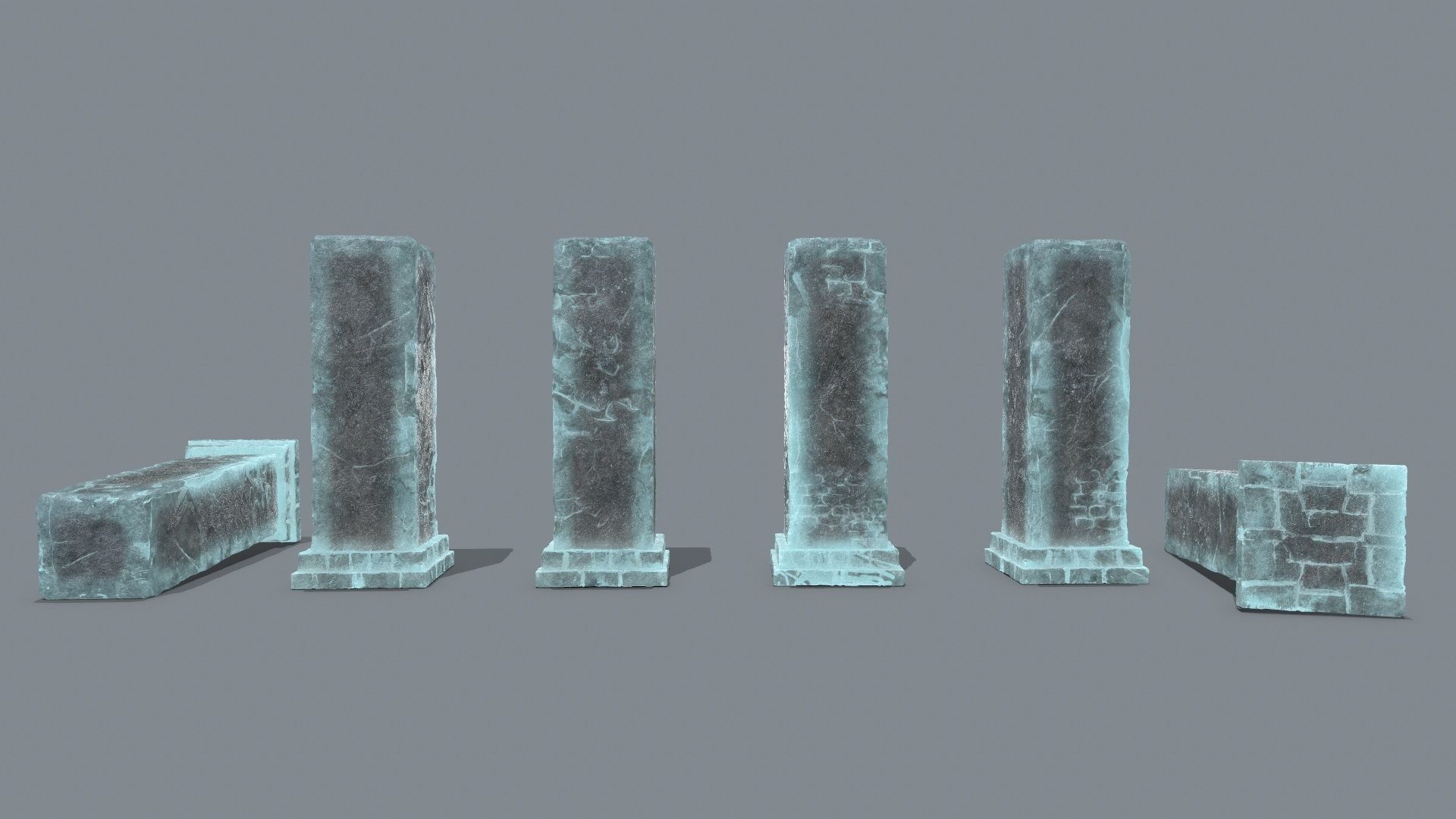 old ruin Low-poly 3D model_2