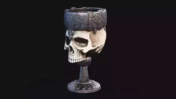 Skull Cup Low-poly 3D model
