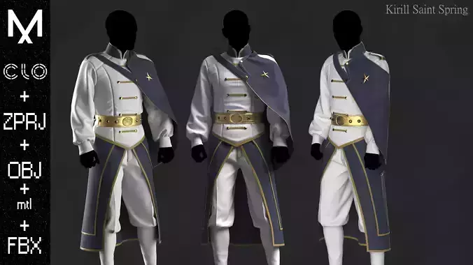 Character Outfit Marvelous designer Clo3d OBJ mtl FBX ZPRJ