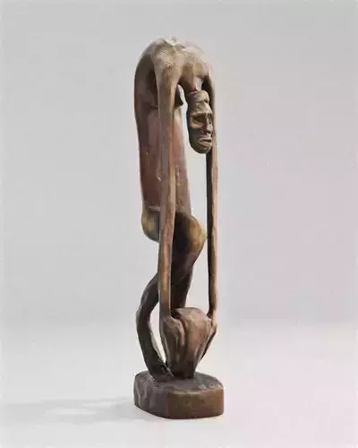 Guadeloupe Woman Wooden Sculpture