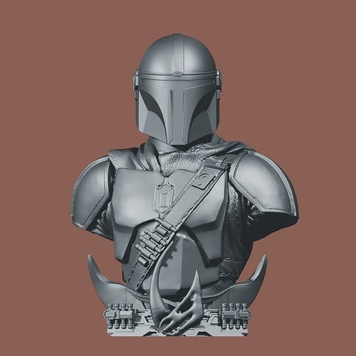 The Mandalorian Bust - Upgrade Free 3D print model