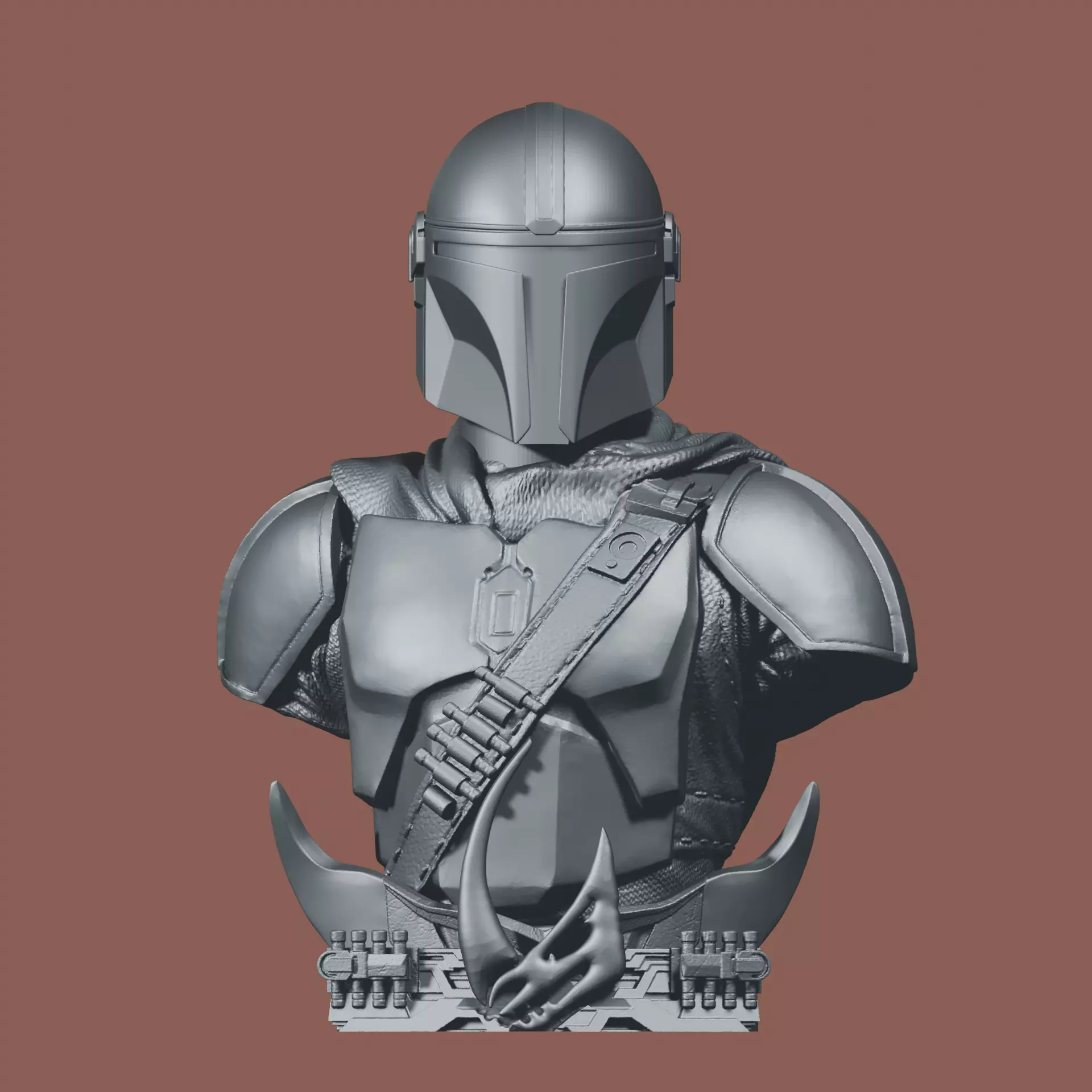 The Mandalorian Bust - Upgrade Free 3D print model