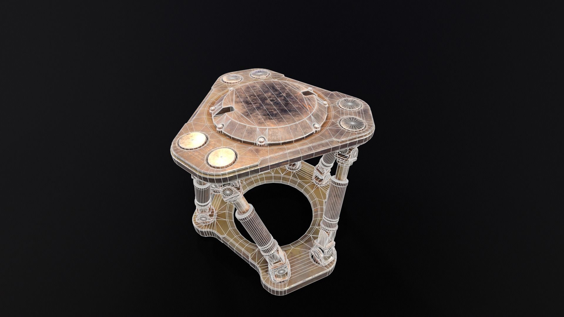 Sci-fi Hydraulics System Low-poly 3D model_19