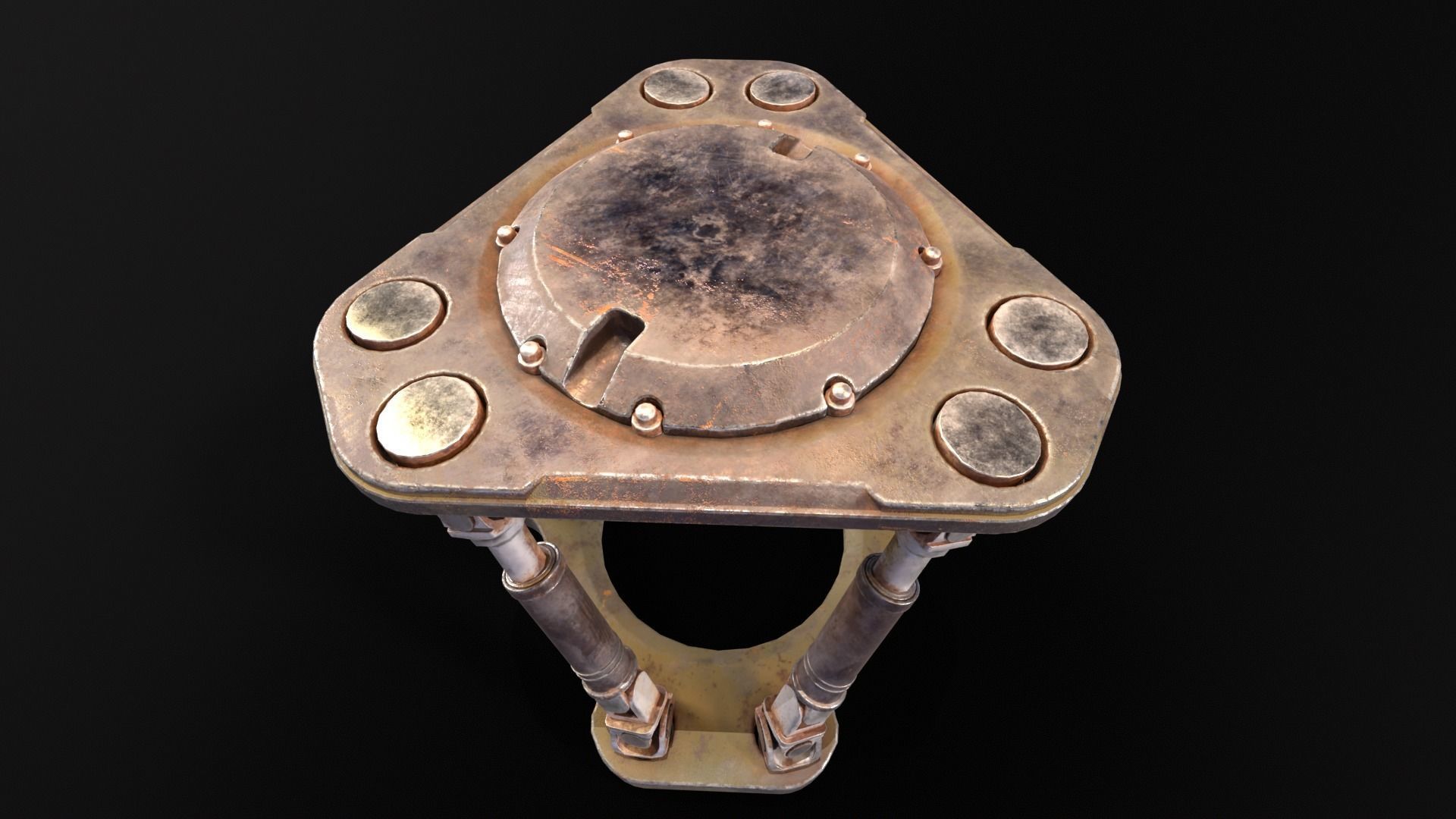 Sci-fi Hydraulics System Low-poly 3D model_10